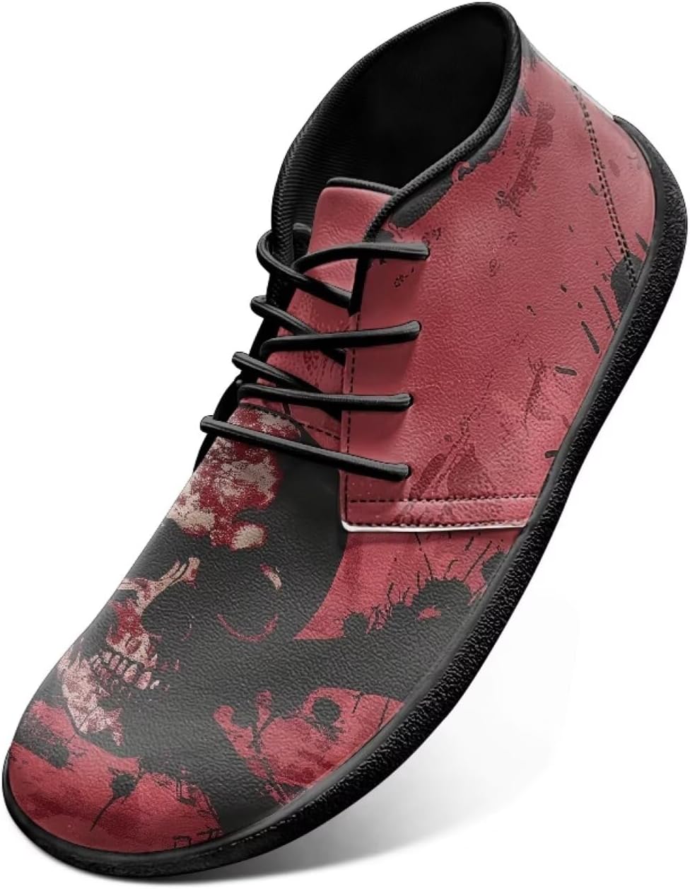 

Мужские готические кроссовки Jeiento с черепом, широким носком, модель Barefoot, с равной подошвой и повседневным стилем, Pirate Skull