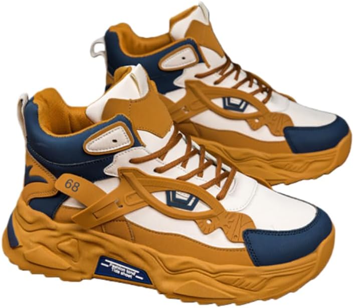 

Высокие кроссовки Hhhchpm для активного отдыха, удобный материал из ПУ, противоскользящая подошва, шнуровка, подходят для разных сезонов - доступны большие размеры, коричневый