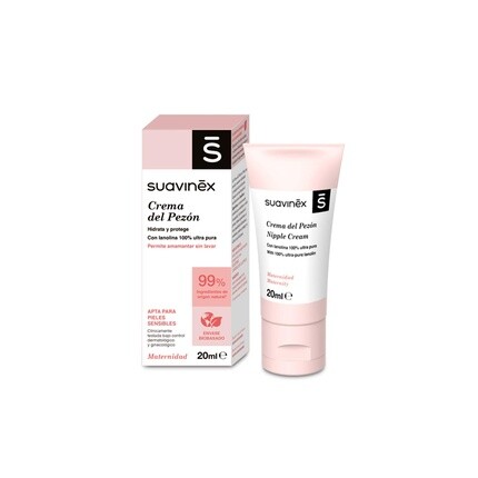

Крем для ухода за сосками Suavinex предотвращает сухость и растрескивание сосков во время грудного вскармливания, позволяет кормить грудью без мытья, 99% натуральных ингредиентов