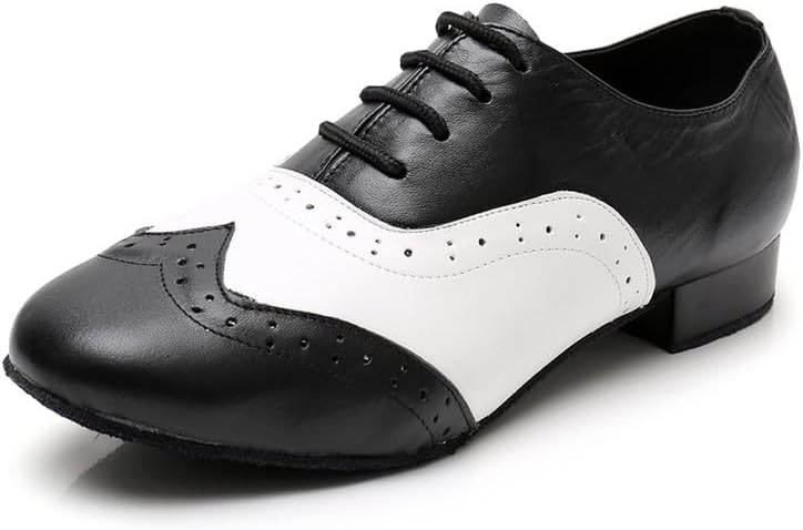 

Мужские латинские танцевальные туфли AOQUNFS, черная лакированная кожа, бальные туфли для танго и сальсы, модель 8002