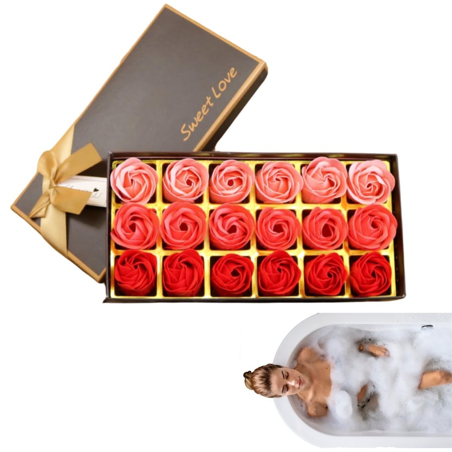 

Цветочная коробка Мыло Розы Цветы Подарок на День матери День рождения Именины Okazeo