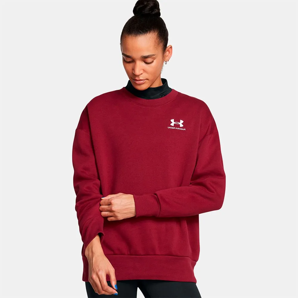

Толстовка Under Armour Essential Fleece Oversized, красный
