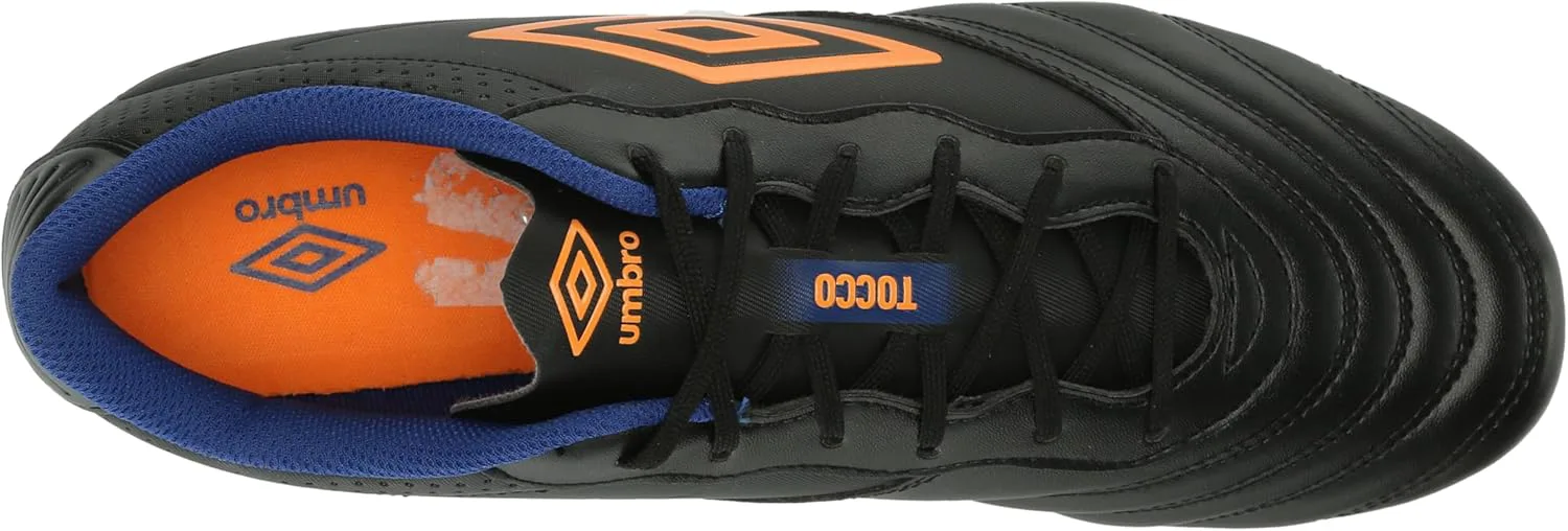 Мужские футбольные бутсы Umbro Tocco 3 Club FG, черный/оранжевый/синий — фото 4