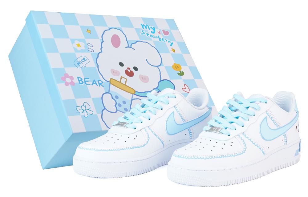 

Кроссовки Nike Air Force 1 Skateboard Shoes Women's Low-Top White Blue