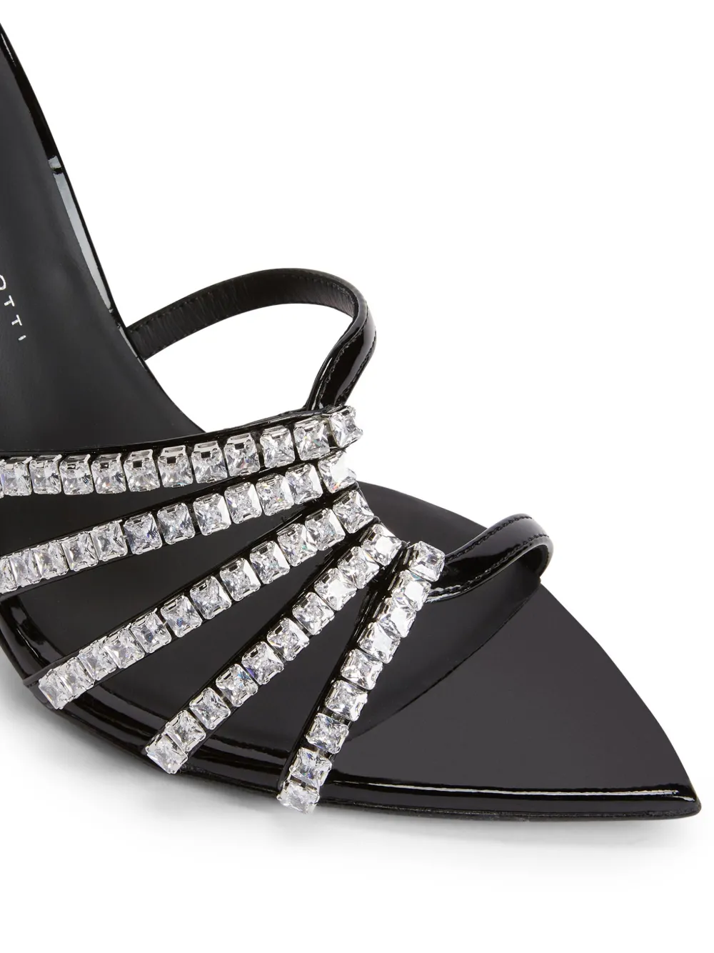 Мюли Intriigo Baguette 105 с кристаллами Giuseppe Zanotti, черный — фото 4