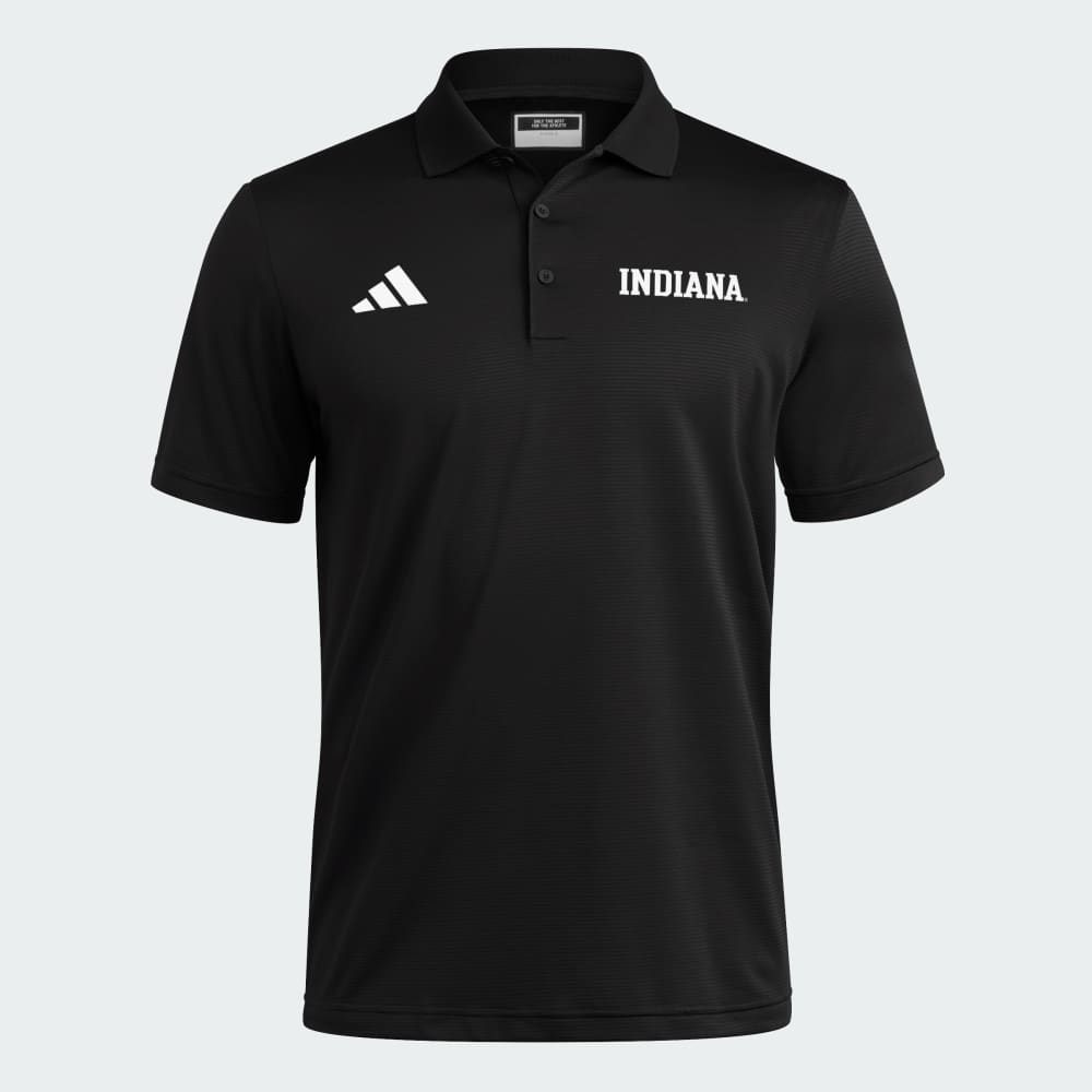 

Спортивная футболка Adidas Indiana Hoosiers Coaches Ottoman Polo, черный/белый