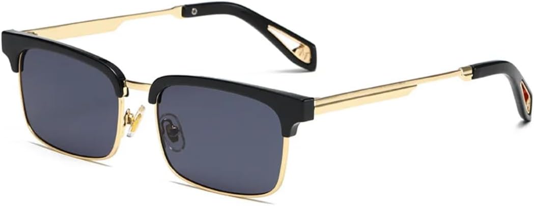 

Солнцезащитные очки для мужчин и женщин - защита UV400 - металлическая полуободковая оправа с цветными линзами для занятий спортом на открытом воздухе и вождения DSVIGF, Tyj180-2