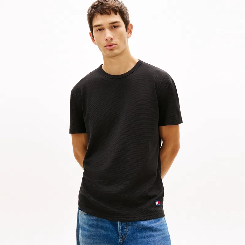 Футболка мужская с круглым вырезом Moderate Tommy Hilfiger, Black BDS — фото 3