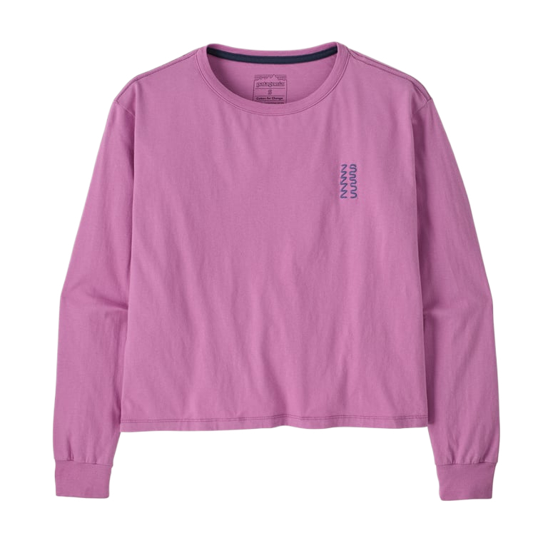 

Футболка с рукавом дроп-шоулдер женская Patagonia, розовый