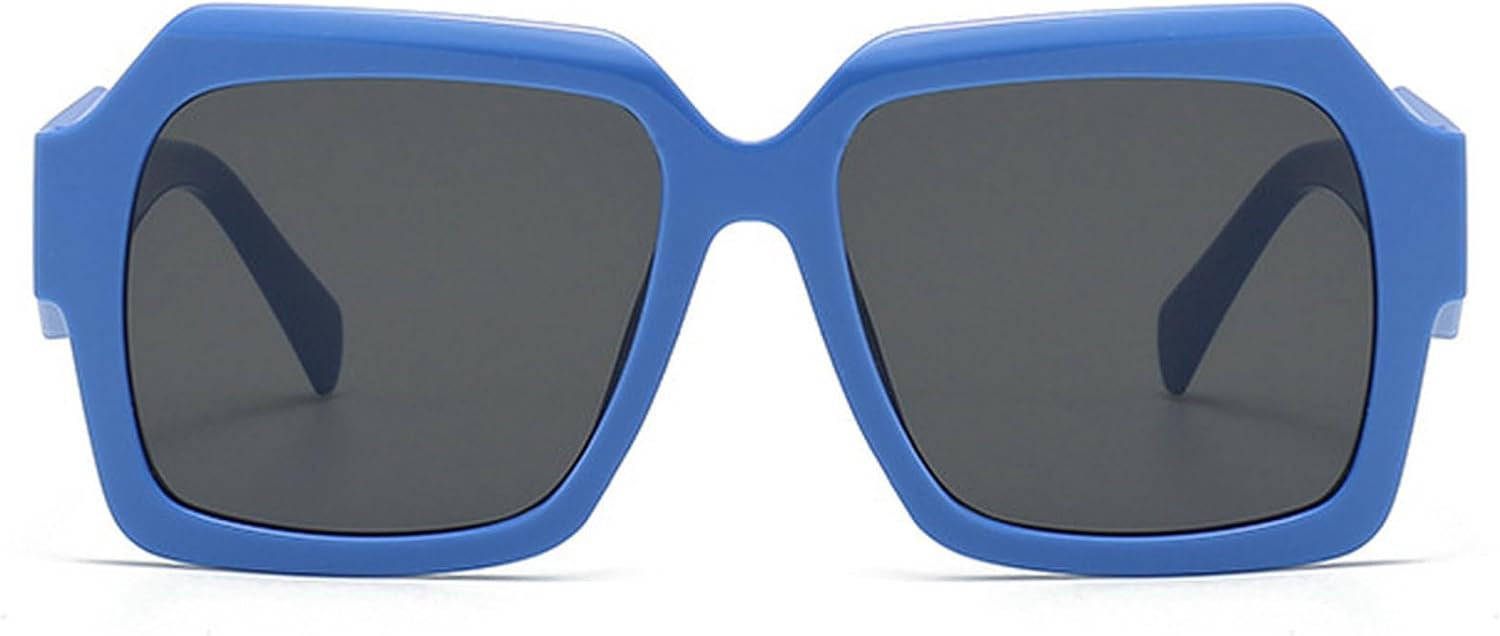 

Модные винтажные квадратные солнцезащитные очки для женщин и мужчин, ретро-очки-пилот большого размера, популярные солнцезащитные очки с защитой от УФ-излучения UV400 mincl, Blue Gray