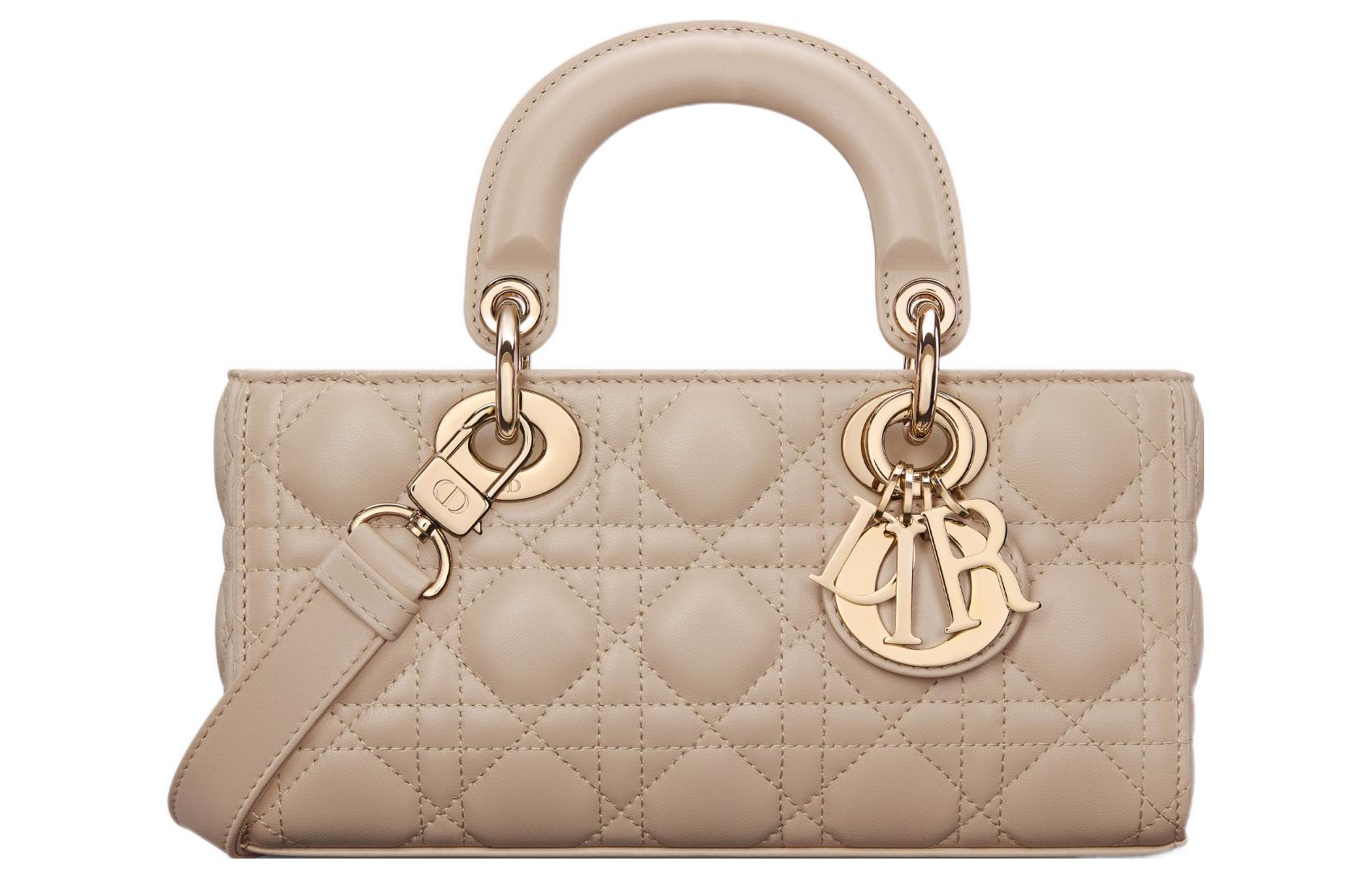 

Сумка Lady D JOY из овчины Lady Dior, сумка на плечо, сумка-трубы, женская, цвет Rouge Beige