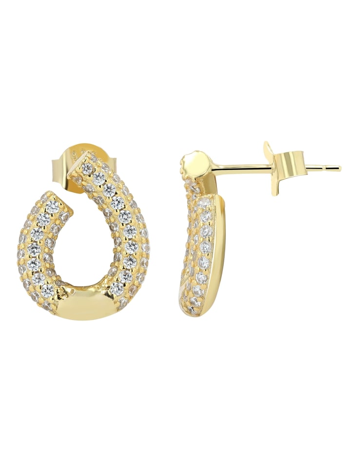 

Adeliás Женские серьги - серьги-гвоздики из серебра 925 пробы с золотым покрытием