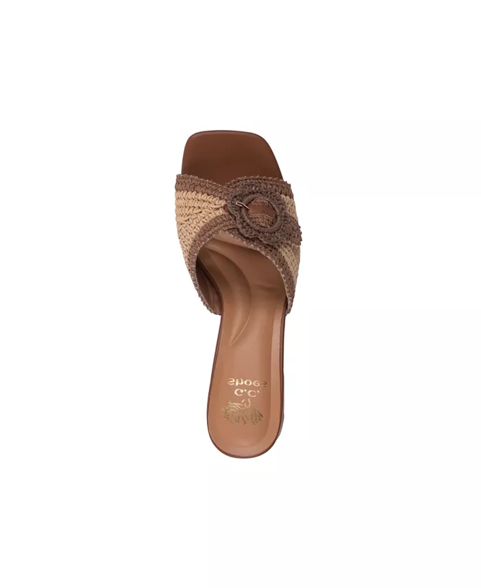 Женские босоножки Liza на устойчивом каблуке GC Shoes, коричневый — фото 4