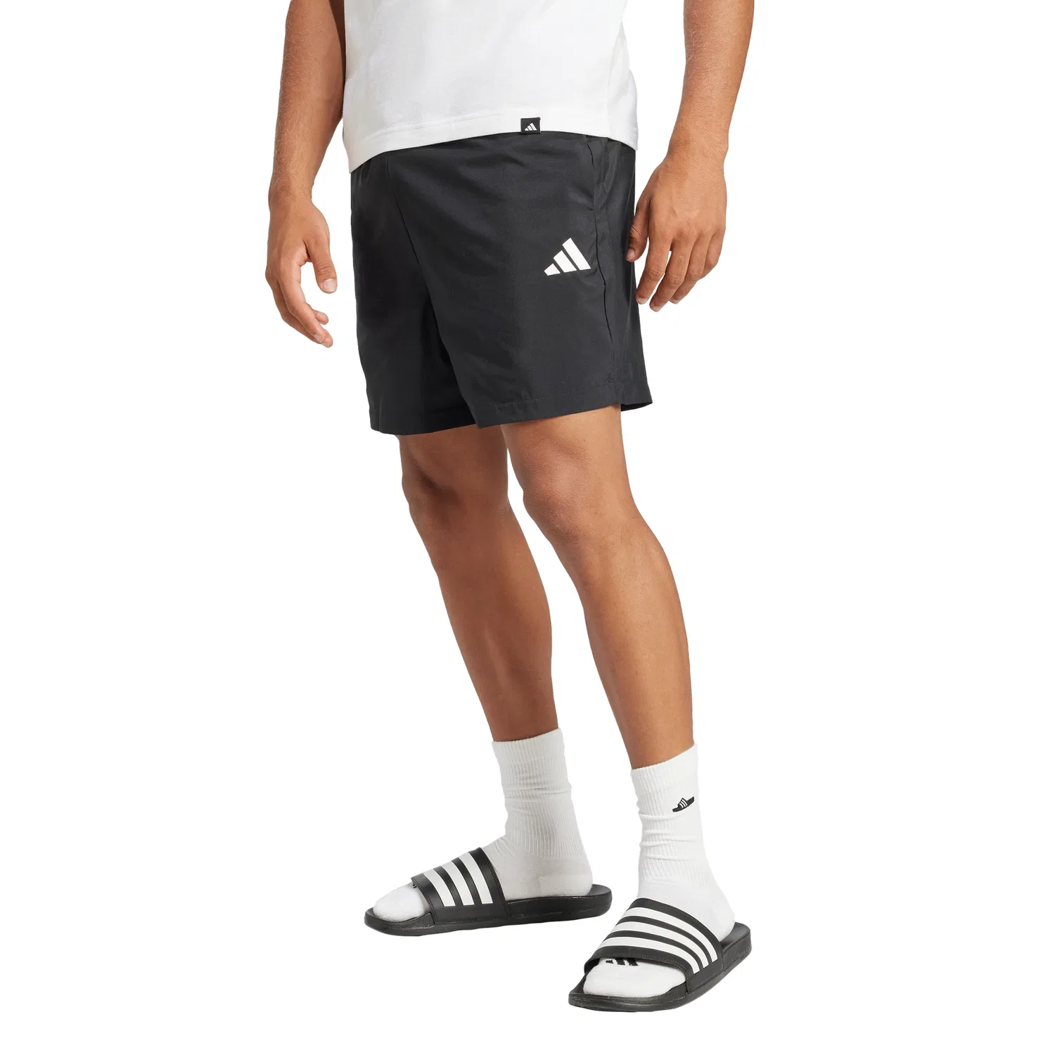 Мужские шорты Essential Small Logo Chelsea чёрно-белого цвета от Adidas — фото 4