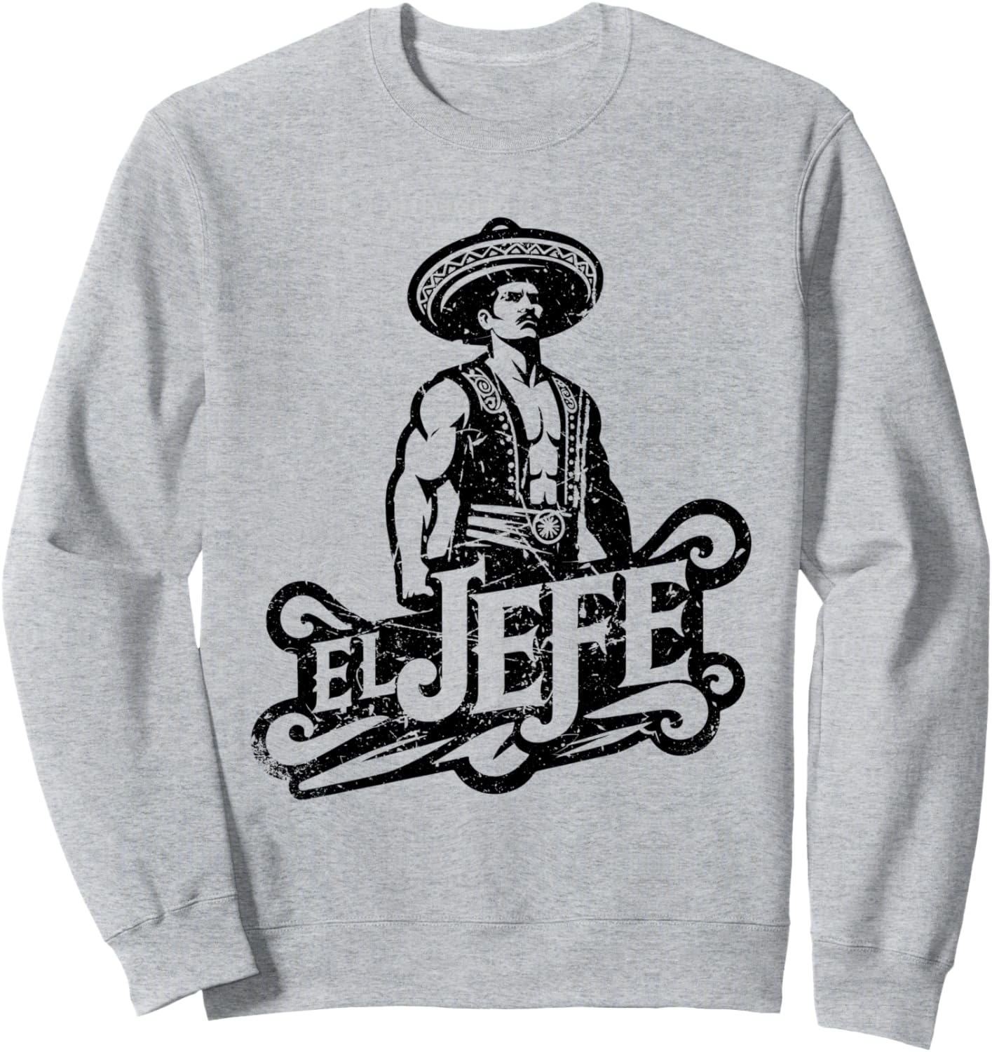 

Толстовка El Jefe The Boss (на испанском) - забавная мексиканская цитата The Boss Funny Shop, серый