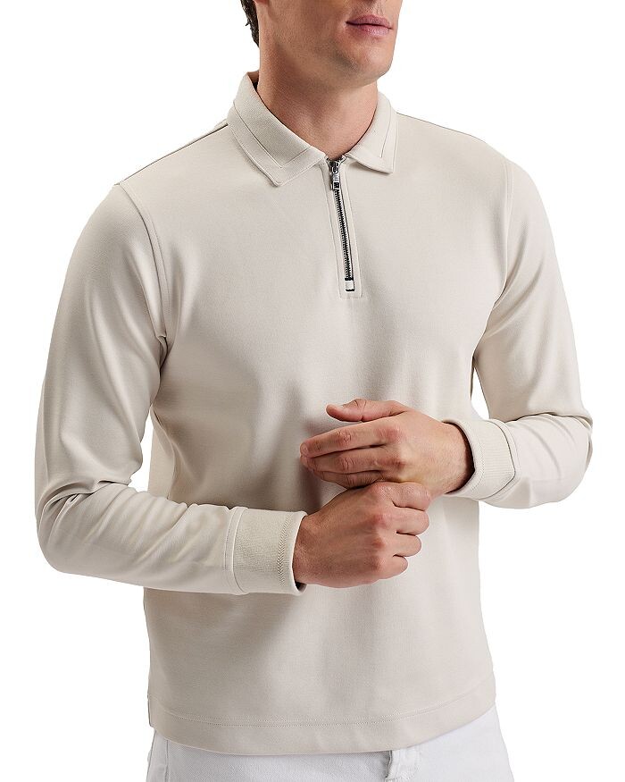 

Ingmar Regular Fit Трикотажная рубашка поло с длинным рукавом Ted Baker, слоновая кость/кремовый
