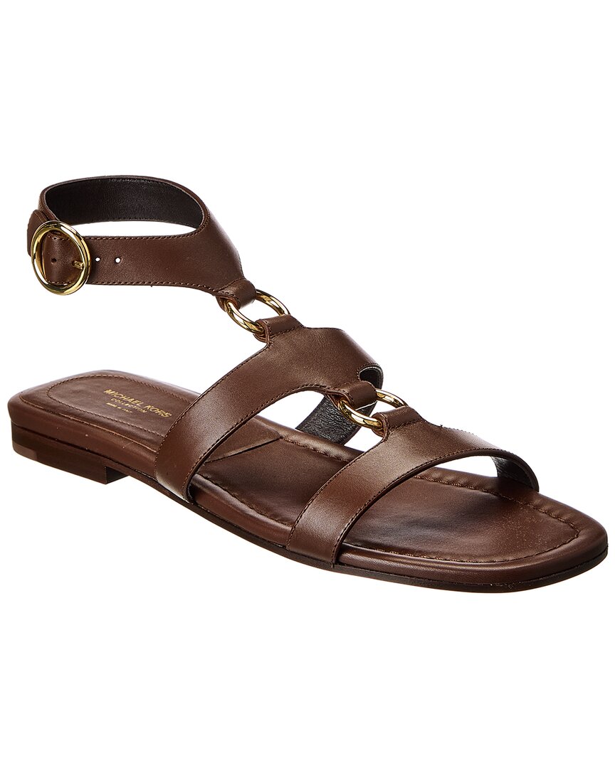 Michael Kors Collection Dusty Leather Sandal, коричневый