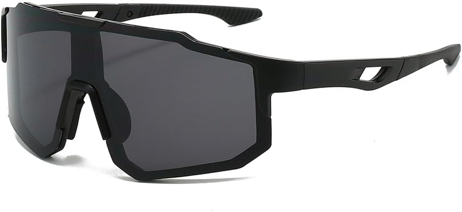 

Мужские спортивные солнцезащитные очки без оправы в стиле панк с зеркальными линзами для активного отдыха и велоспорта, модный дизайн, обтекаемая форма, защита от УФ-излучения KTUCN, 1