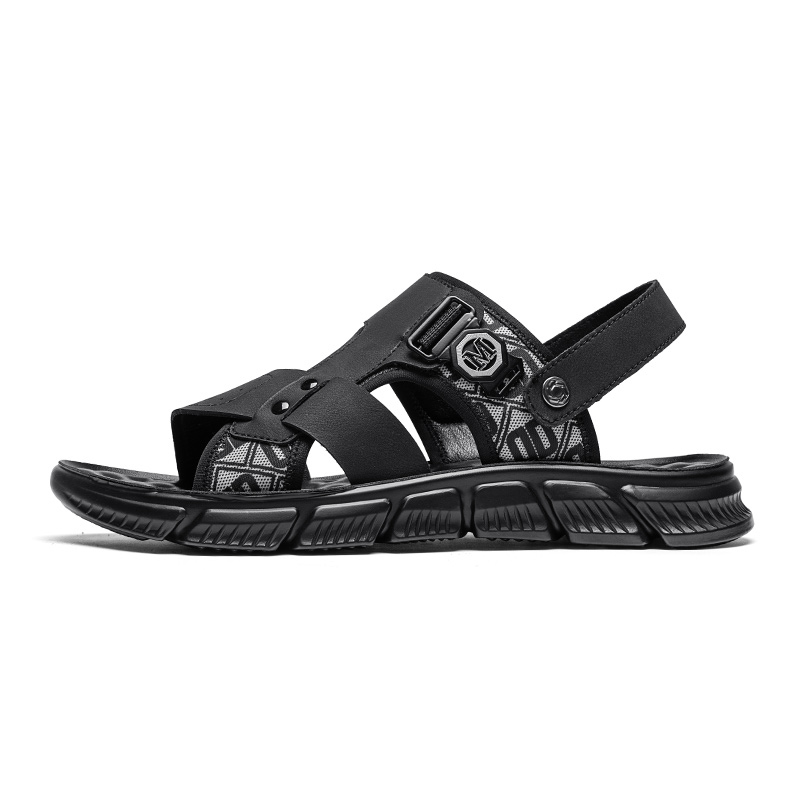 

CALIFBULL Мужские пляжные сандалии Black/Gray, цвет Black[Leather Shoe Size: Size 40 in This Model = Athletic Shoes 41]