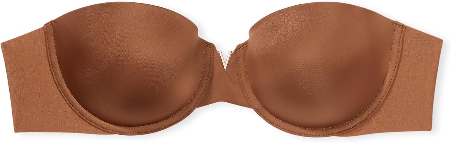 Victoria's Secret Женский бюстгальтер Bare Push Up Strapless, Caramel — фото 3