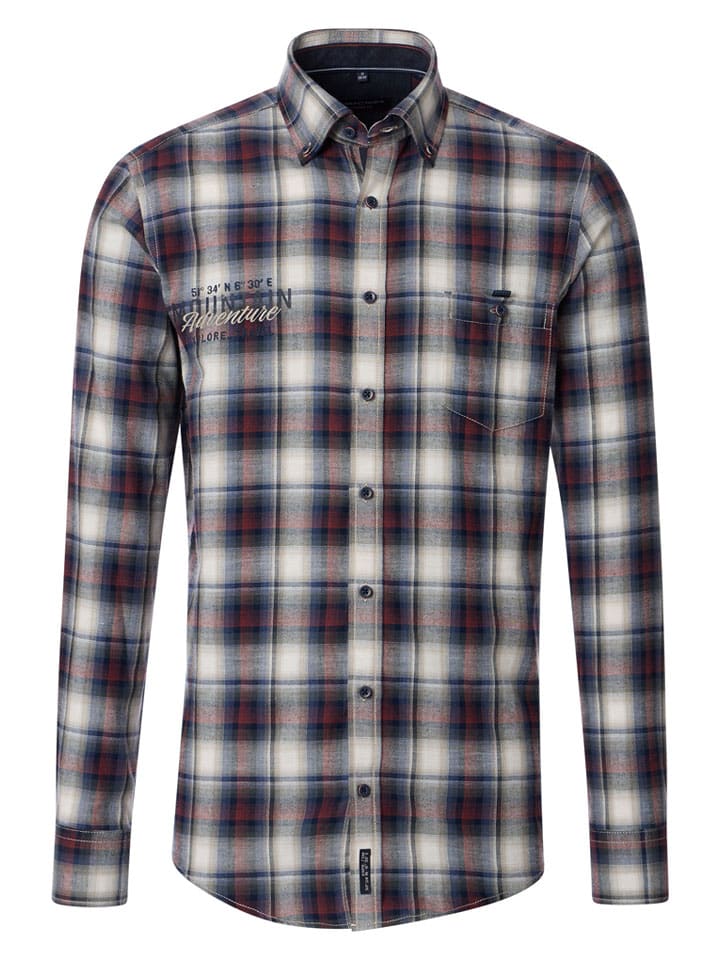 

CASAMODA Рубашка - повседневный крой - темно-синего/кремового/красного цвета