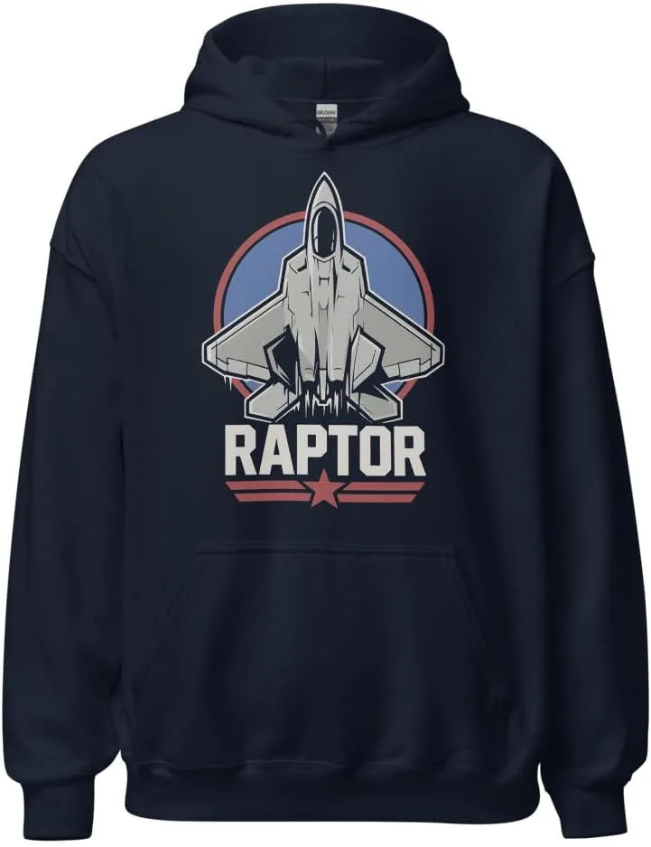 Толстовка F-22 Raptor - тактическая с графикой реактивного самолета и звездно-полосатым принтом Generic, темно-синий