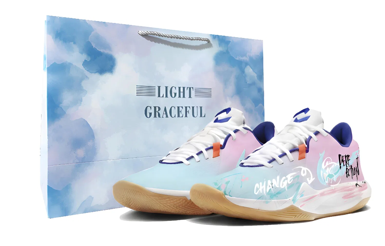 Кроссовки баскетбольные Nike Precision 6 Gradient Pink Blue Graffiti