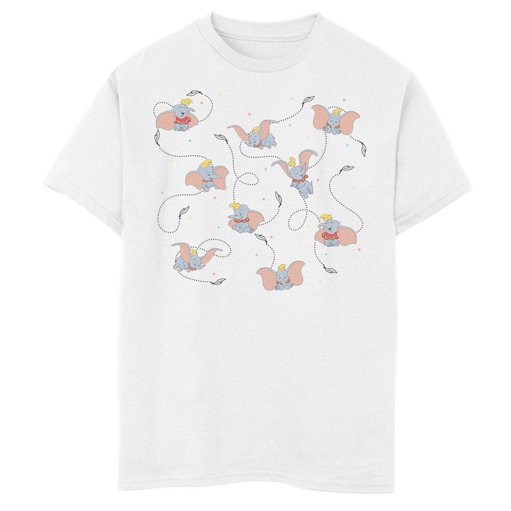 

Футболка Disney's Dumbo Boys 8–20 с рисунком Feathers And Flights, белый