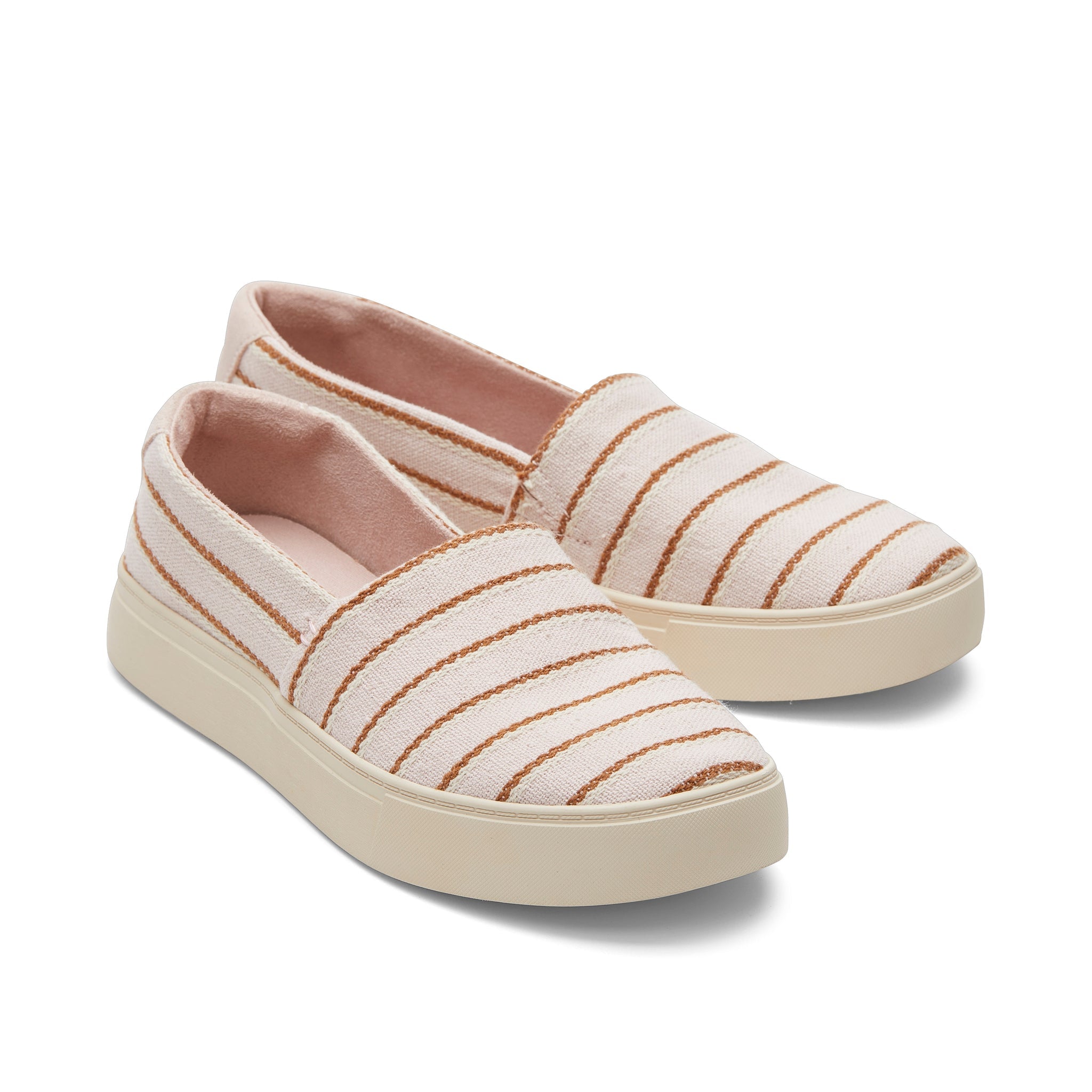 Женские кроссовки Kameron Pink Stripes Slip On TOMS Shoes — фото 2