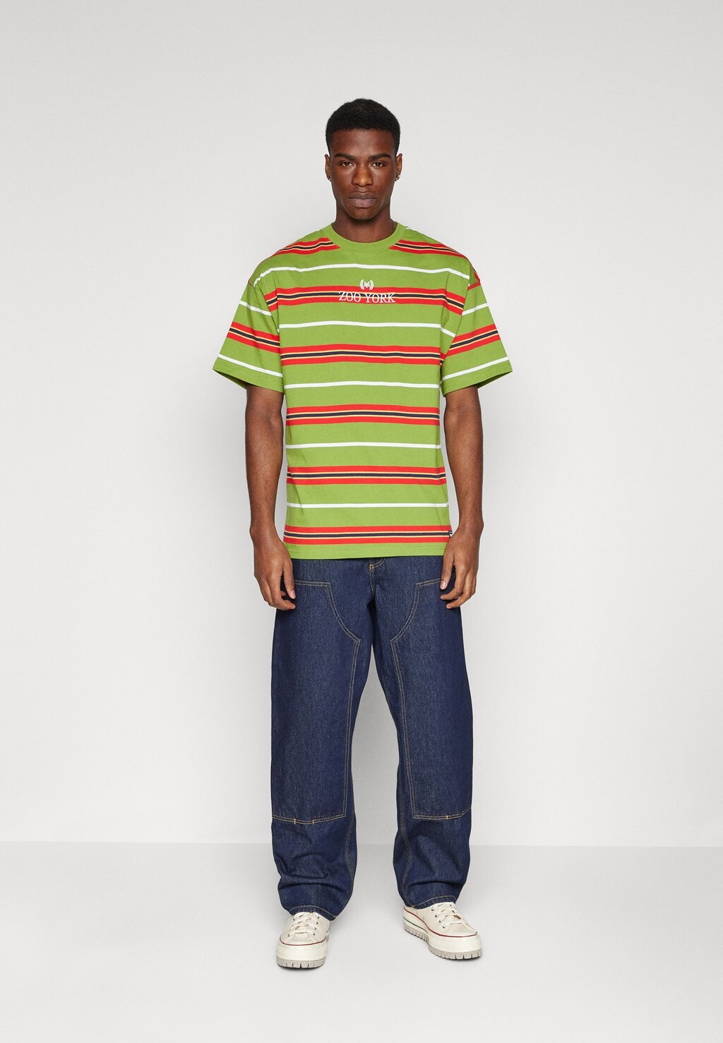 

Футболка с принтом STRIPED TEE GREEN UNISEX ZOO YORK, зеленый