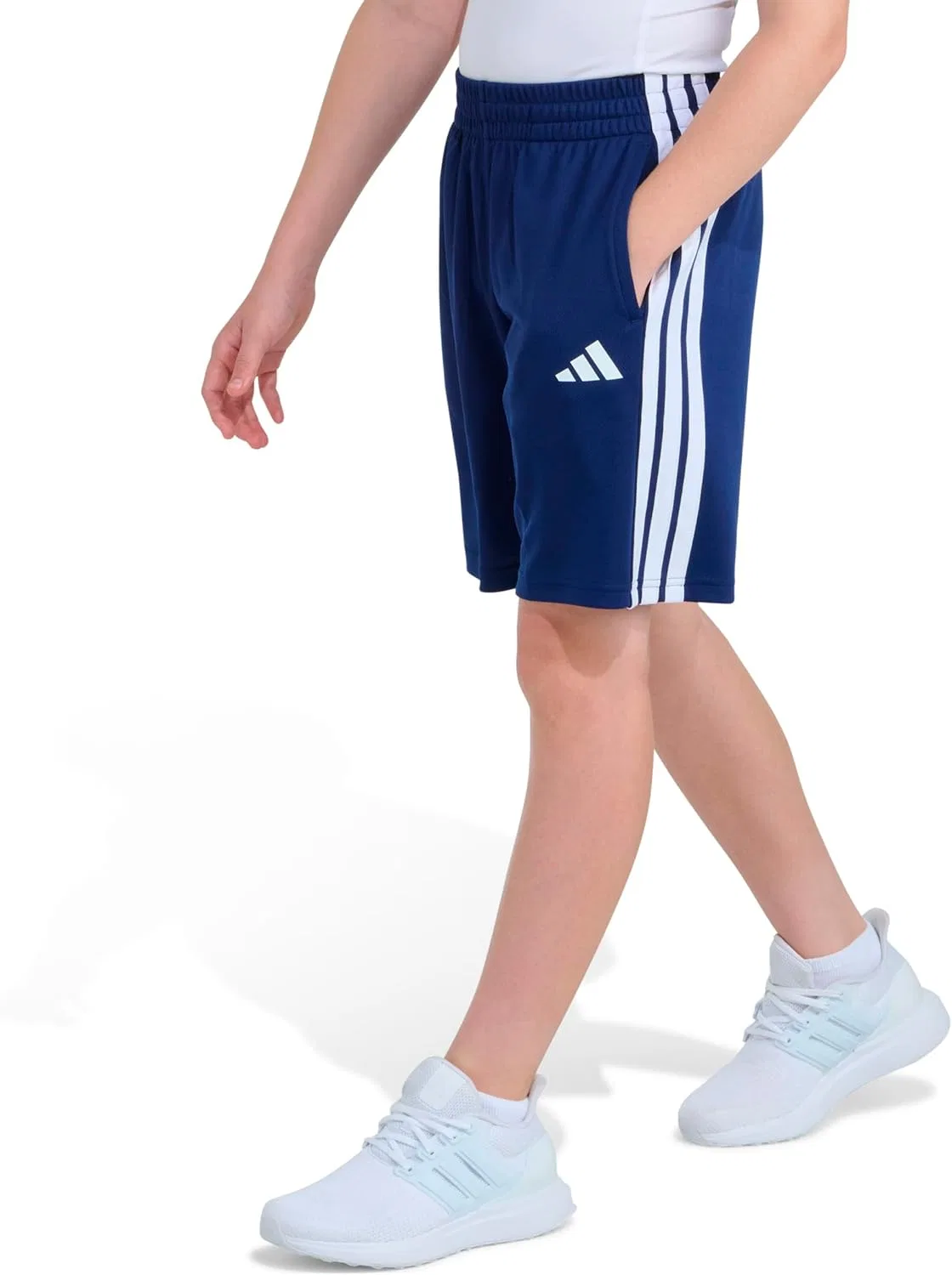 Шорты Active с 3-полосками adidas, темно-синие — фото 4
