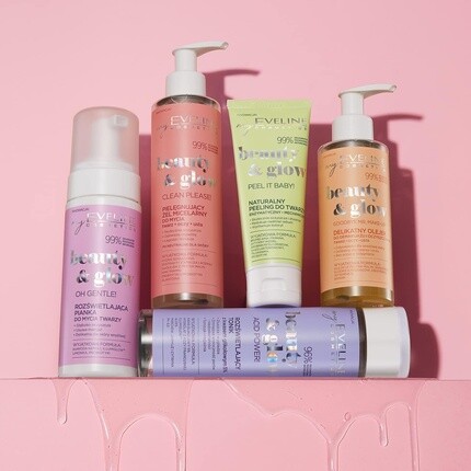 Мицеллярная вода Eveline Cosmetics — Beauty & Glow Clean, пожалуйста! Кондиционирующий мицеллярный гель для лица, век и губ, 200 мл — фото 2
