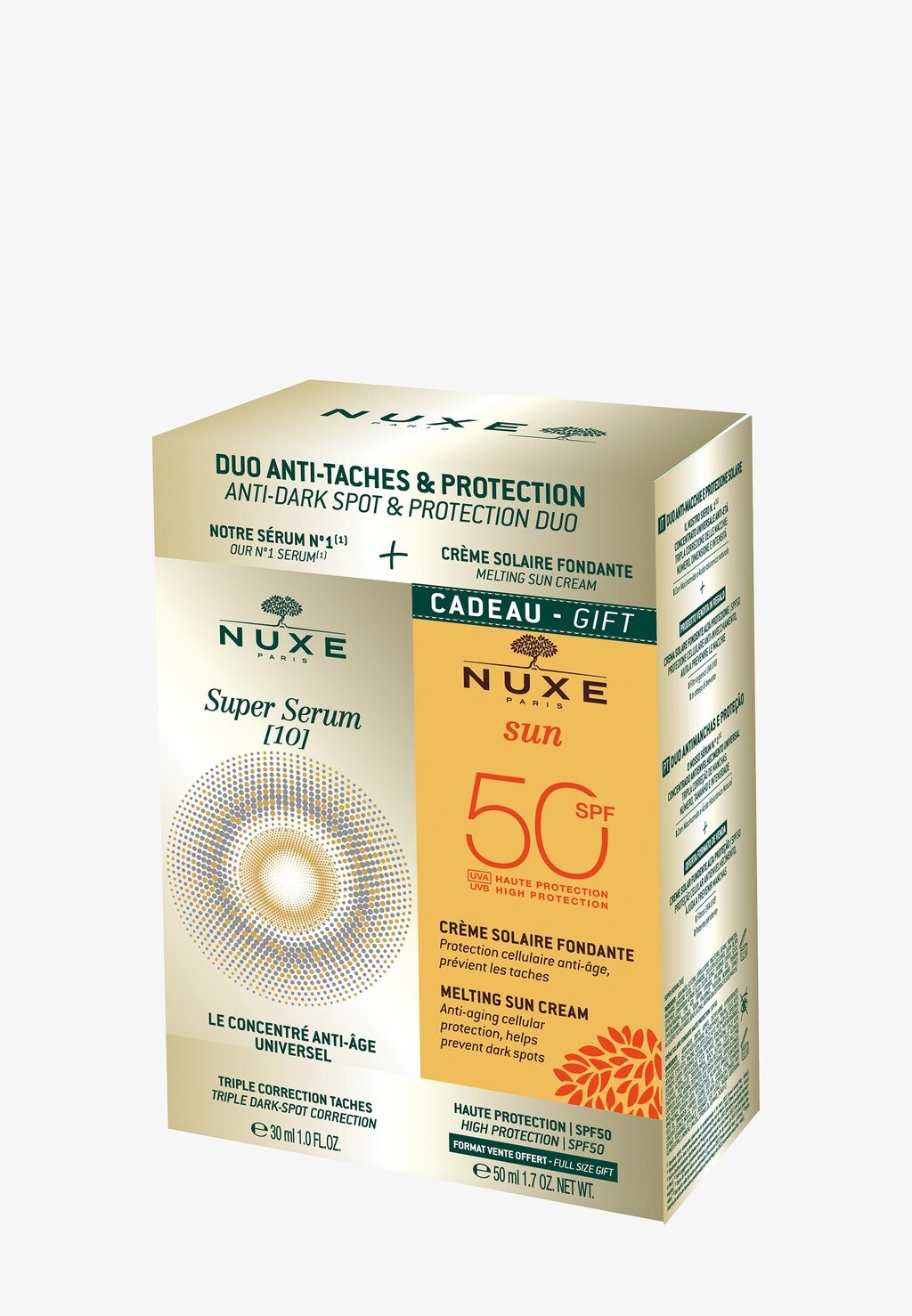 

Набор для ухода за кожей Kit Including 1 Super Serum 30Ml + 1 Free Melting Cream High Pro NUXE, цвет orange