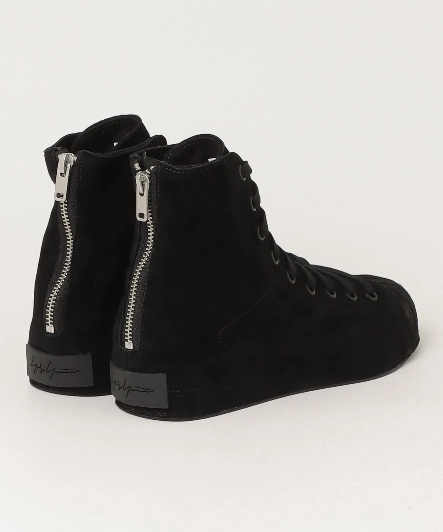 Унисекс высокие замшевые кроссовки Y-3 NIZZASTAR HI чёрные — фото 4