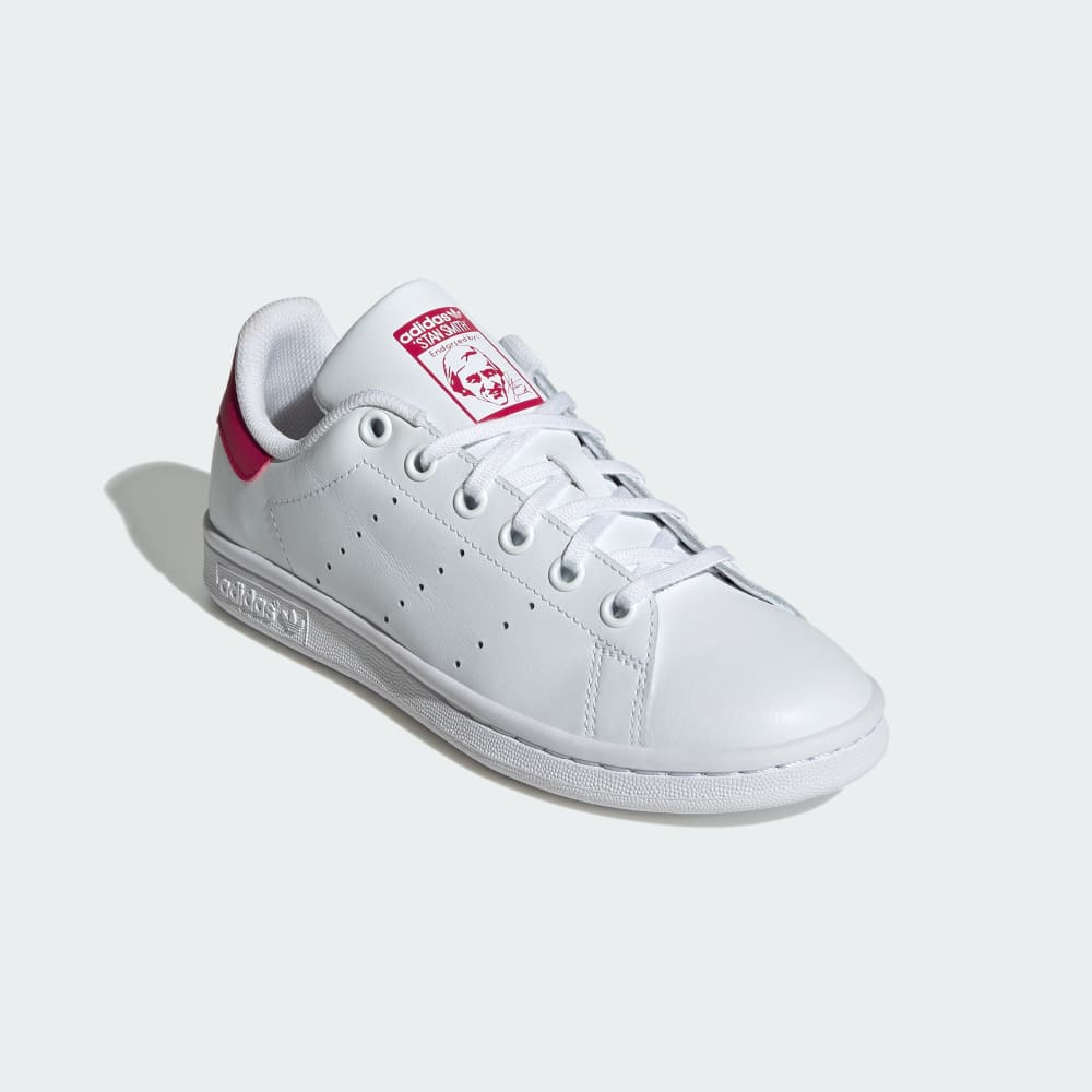 Кроссовки Adidas Stan Smith Shoes Kids, цвет Cloud White/Cloud White/Bold Pink — фото 4