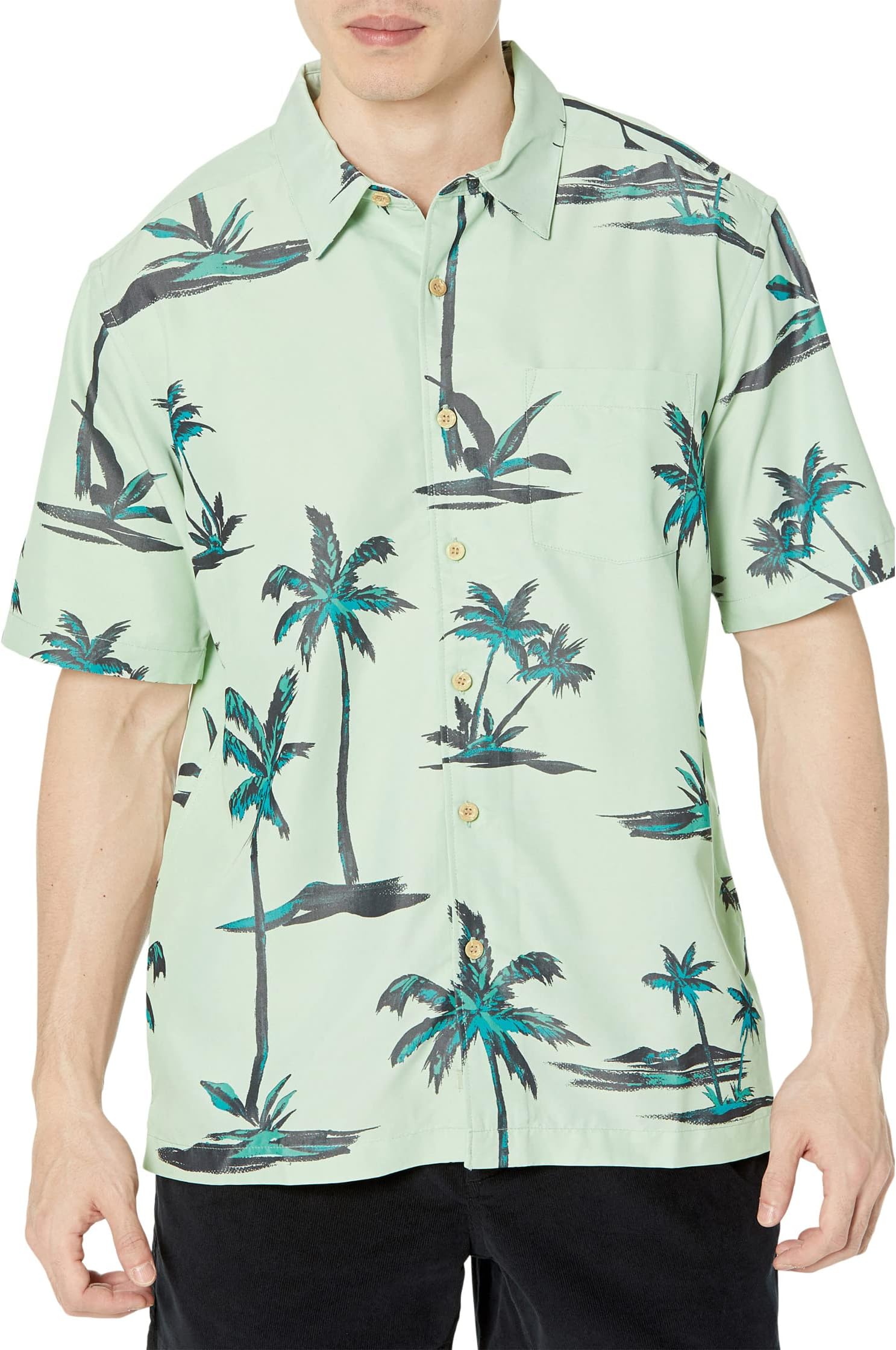 

Рубашка Quiksilver Waterman Sea Breezer Short Sleeve Woven, цвет Subtle Green