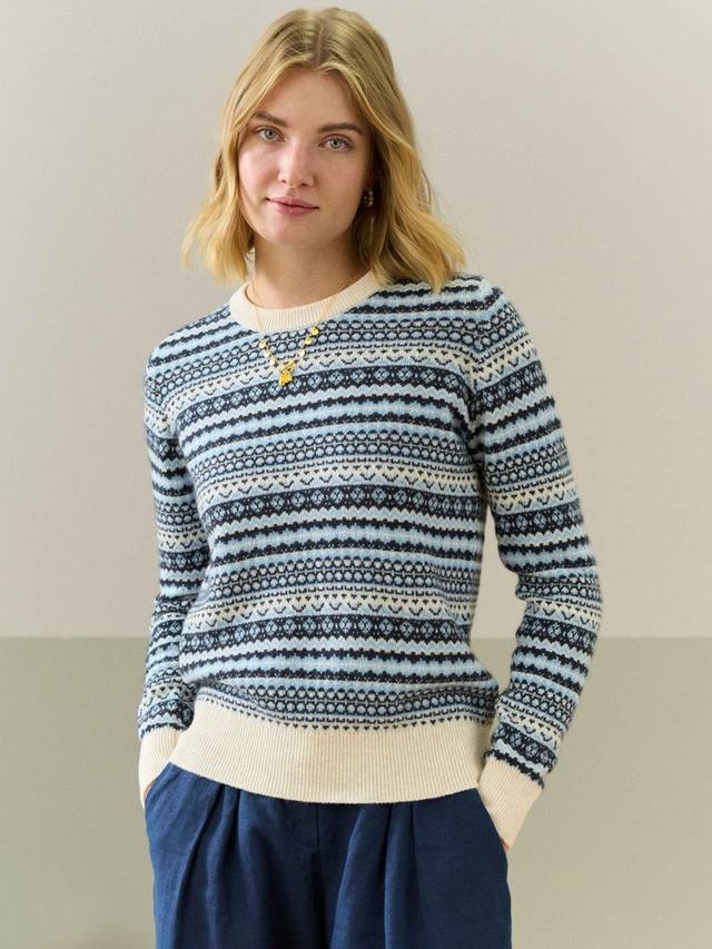 

Джемпер из чистого кашемира fair isle Brora, цвет Swan