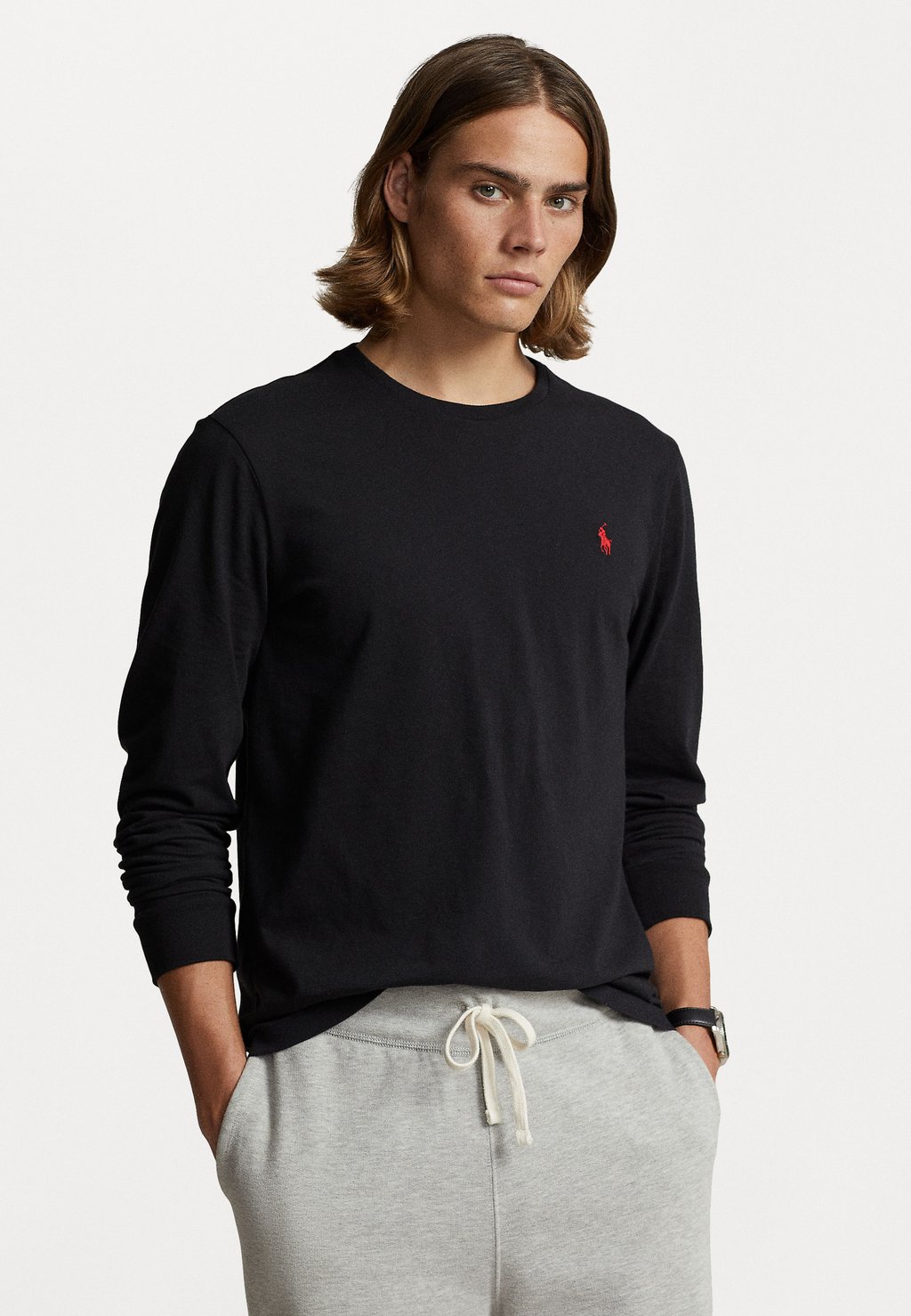 

Футболка с длинным рукавом CLASSIC FIT LONG SLEEVE Polo Ralph Lauren, черная, Черный, Футболка с длинным рукавом CLASSIC FIT LONG SLEEVE Polo Ralph Lauren, черная