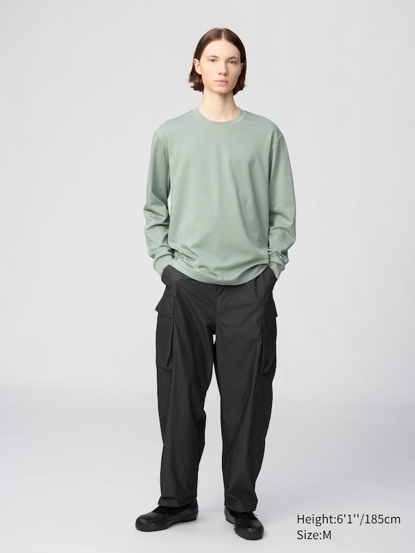 Хлопковая футболка AIRism с длинным рукавом Uniqlo, 52 green — фото 3