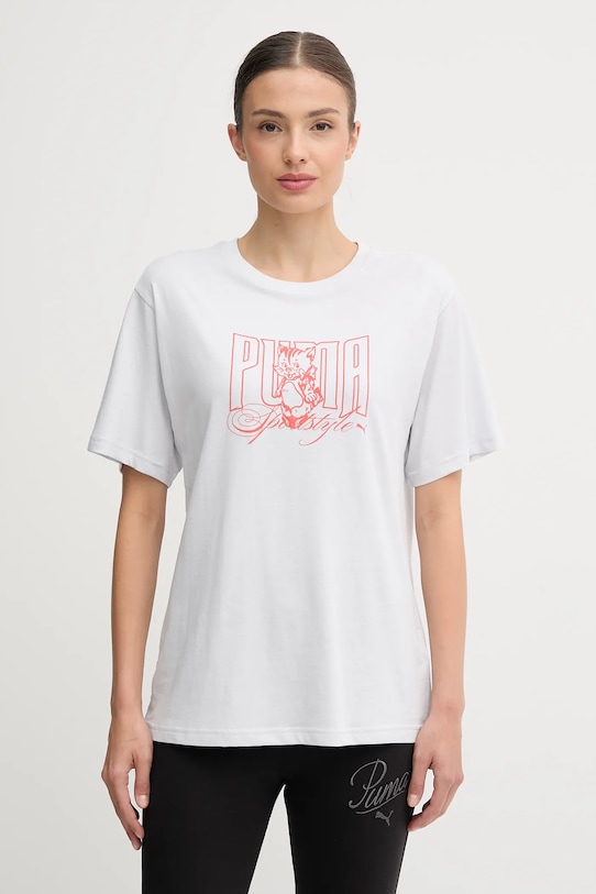 

Хлопковая футболка Puma, серый