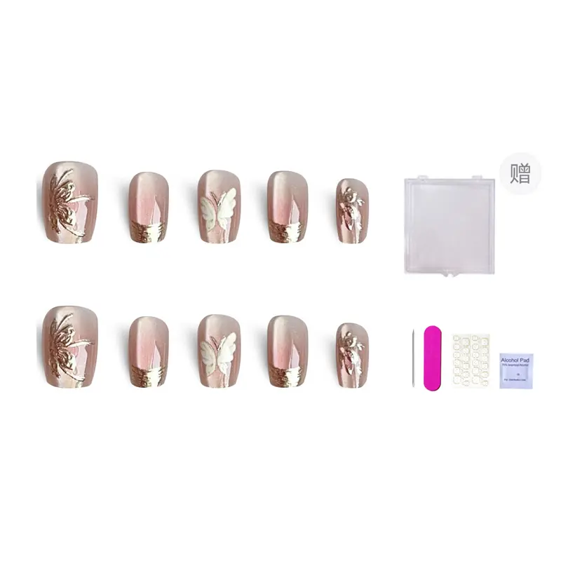 

Искусственные ногти для женщин ORANOT, Long Ladder M, Suitable For Chubby Hand[Includes Storage Box]16-12-13-12-9