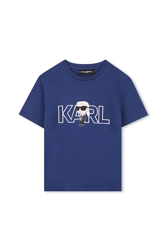 

Детская хлопковая футболка Karl Lagerfeld, синий
