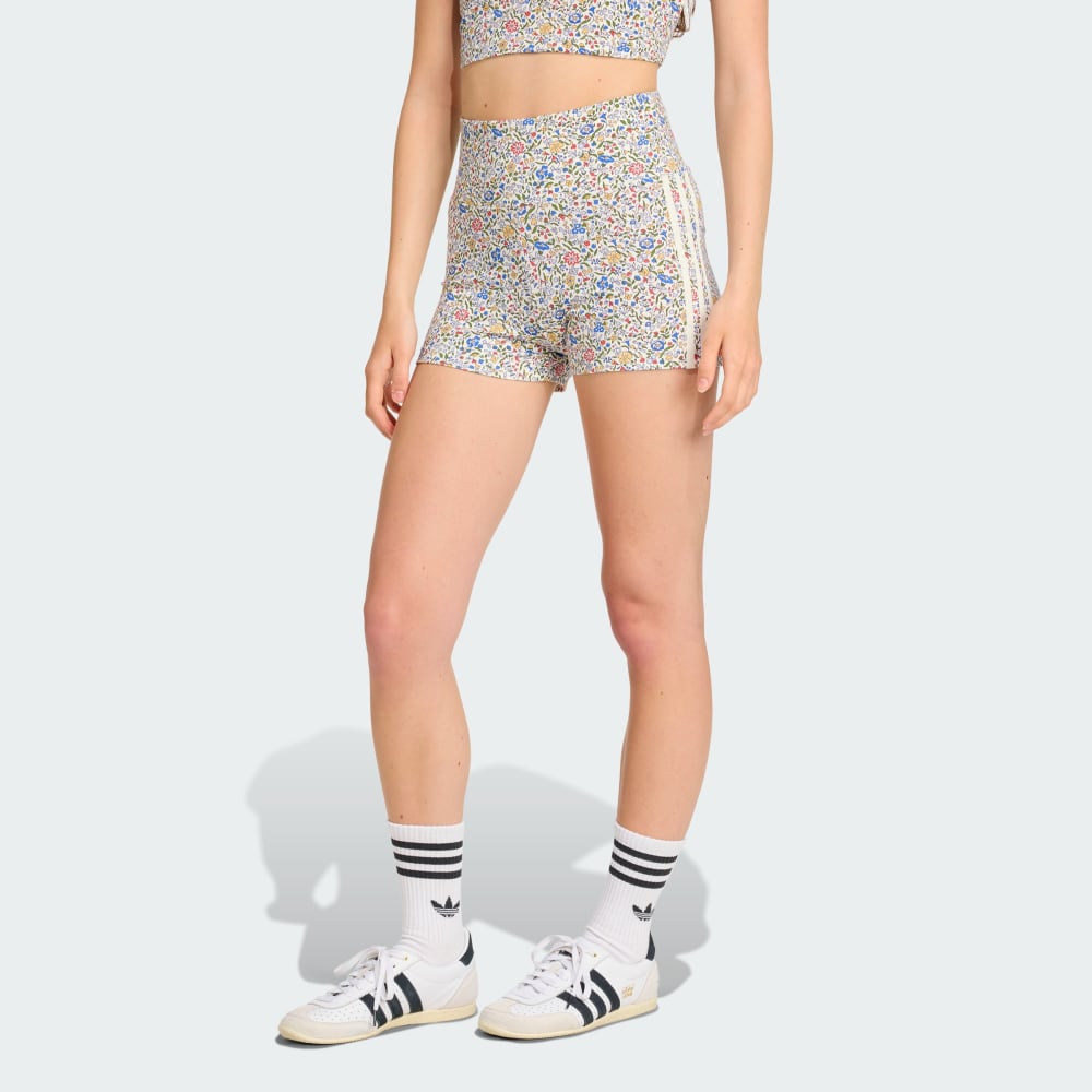 

Шорты Adidas Originals x Liberty London Booty Shorts, цвет Off White/Semi Lucid Red