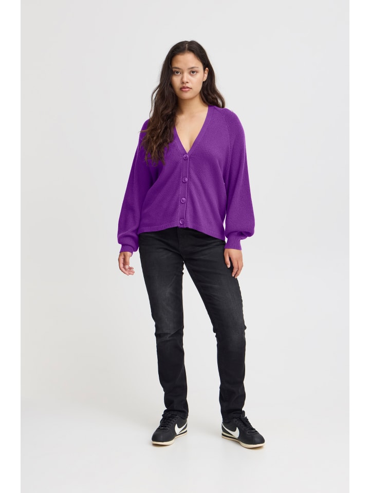 

Кардиган свободного кроя IHBOSTON цвета Империал-фиолетовый ICHI