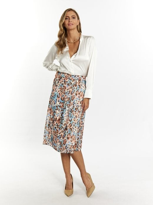 

Юбка с леопардовым принтом Faina, бежевый