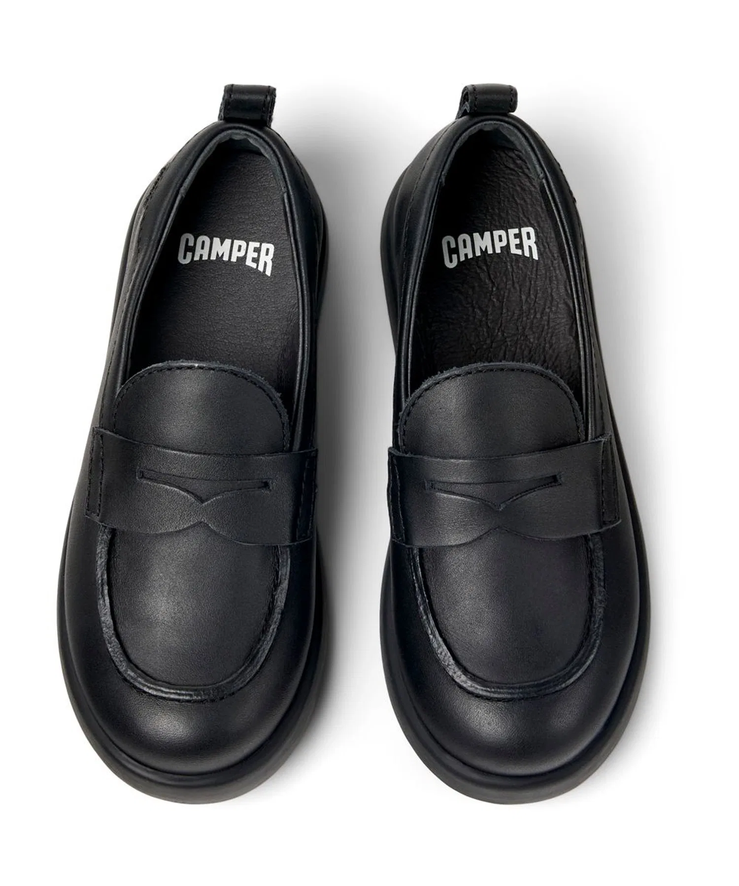 Детские кожаные туфли CAMPER DUET KIDS чёрные — фото 4