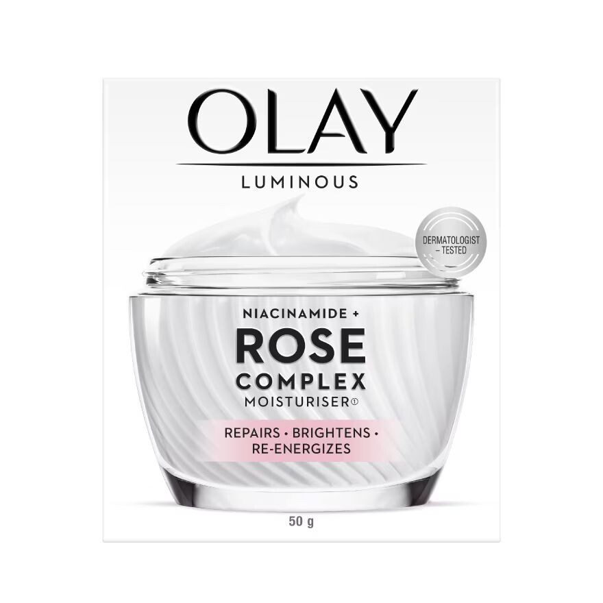 

Olay Сияющий увлажняющий комплекс с ниацинамидом и розой, 50 г, White