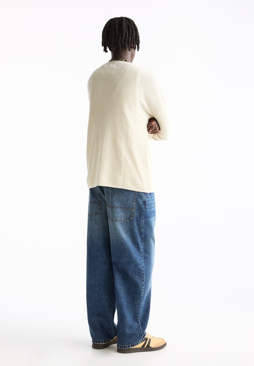

Джемпер LONG SLEEVE TEXTURED PULL&BEAR, бежевый