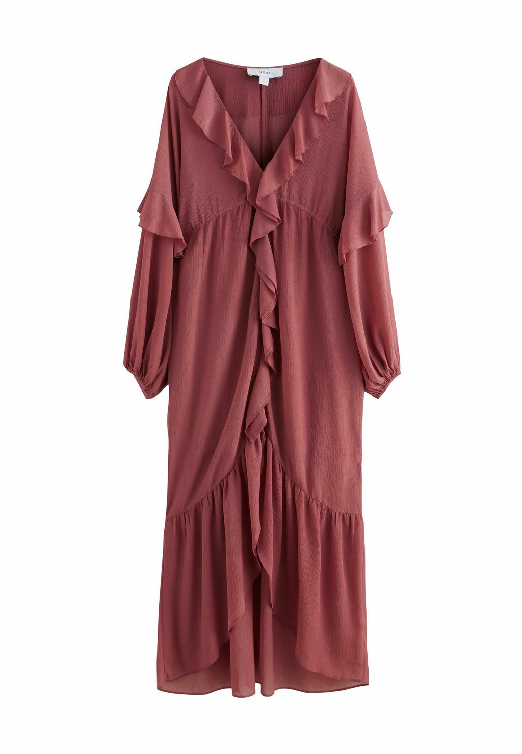 

Платье макси LONG SLEEVE RUFFLE Next, розовый