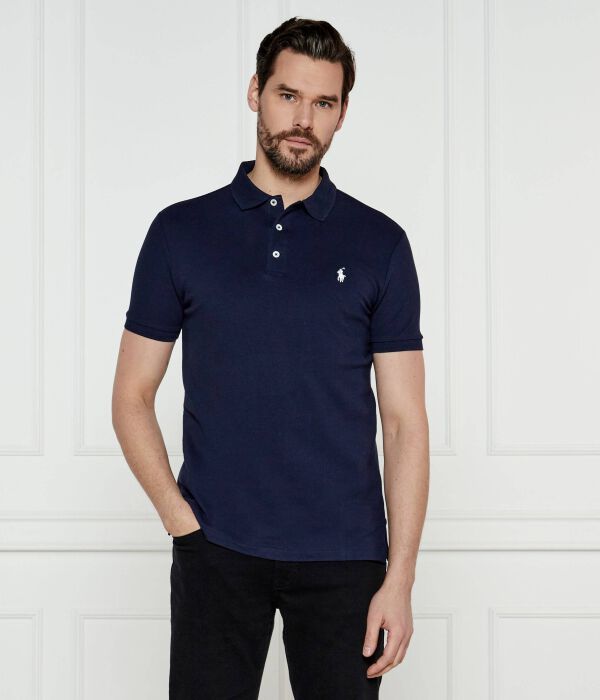 

Рубашка поло Custom slim fit Polo Ralph Lauren, синий